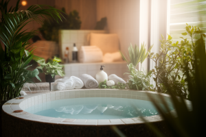 spa-interieur-baignoire-plantes-lumiere